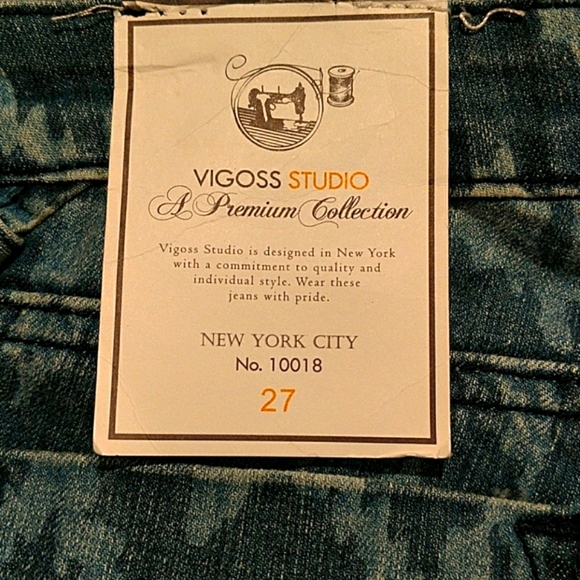 Vigoss Premium Studio Chevron Print Jeans - Picture 3 of 3